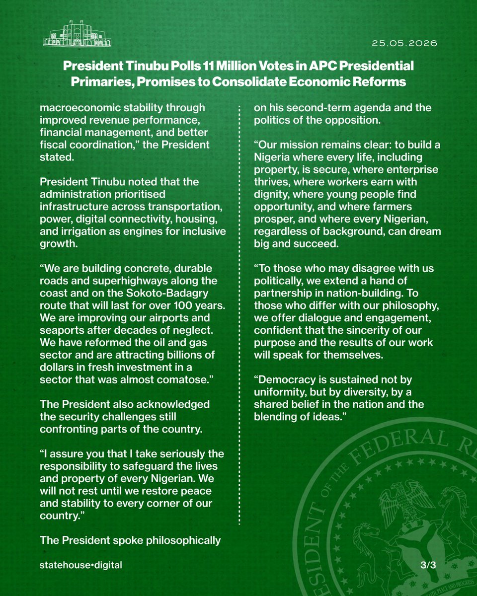 Presidency Nigeria tweet media