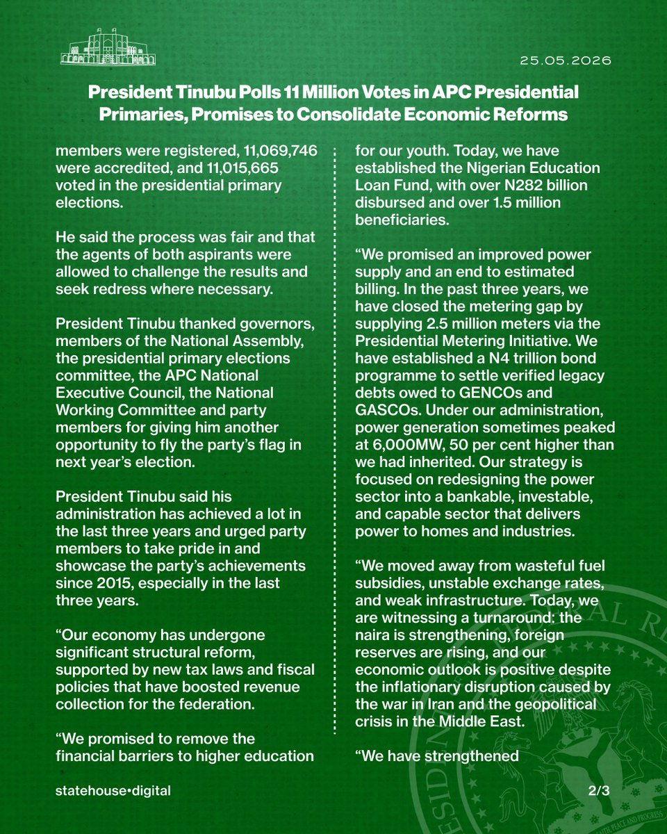 Presidency Nigeria tweet media