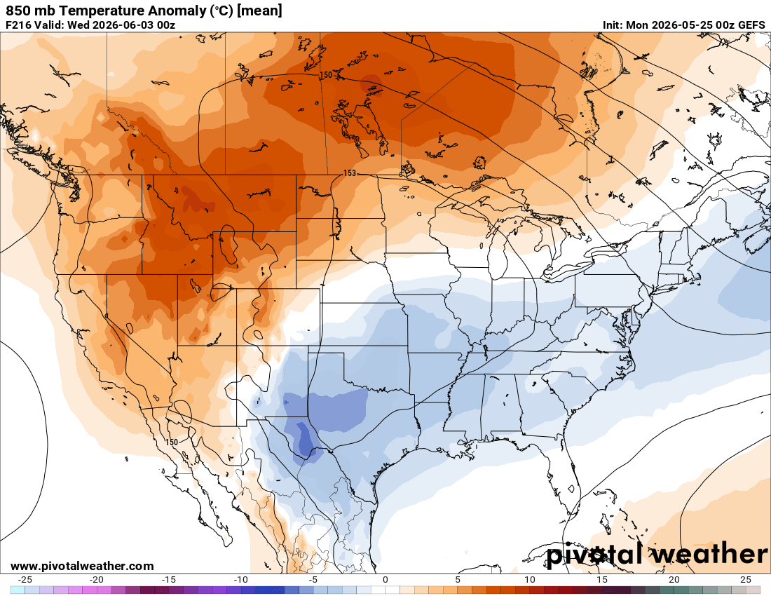 diamond_wx_'s tweet photo. Despite the favorable pacific pattern in early june, a prominent ridge in the CONUS may prevent proper ejection outside of the North West. A cut off this week with keep moisture low and may be a fail mode for 1-5th. I believe june 5-7th is when we might get organized severe again https://t.co/uAEhyofiiA
