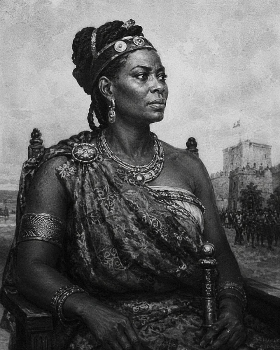 Epochwave173521's tweet photo. Queen Nzinga became known for her resistance against Portuguese colonial forces and her political strategy during the 1600s.

Today, she remains one of the most important but often overlooked African leaders in history. https://t.co/8HD6HrJDq2