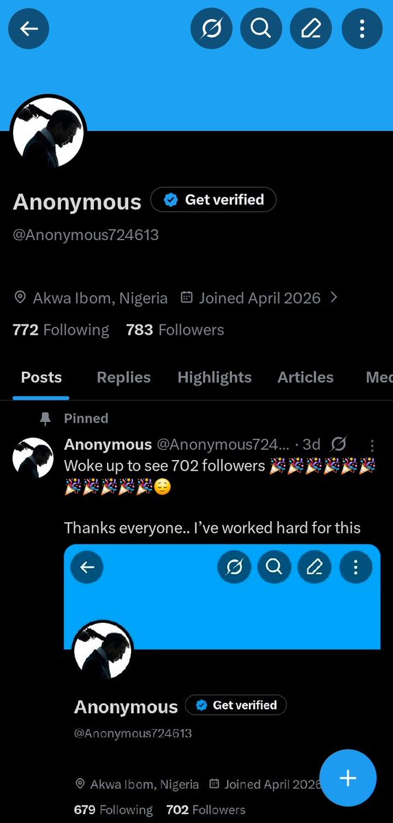 Anonymous tweet media