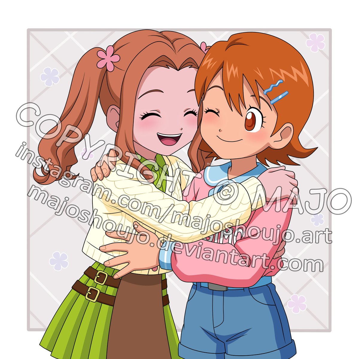💚純真と愛情💗 #digimon #mimitachikawa #soratakenouchi #太刀川ミミ
