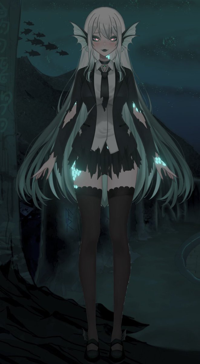 SirennaVT's tweet photo. The deep doesn’t need much light.
Just enough for you to notice the glow.
Just enough for me to notice you looking.
Some things in the deep only shine when they want to be found. 🌊🫧
#VTuber #ENVtuber #HorrorVTuber #SirennaAbyss #DeepSeaHorror #TheDrowned https://t.co/MvlLEKfQTw