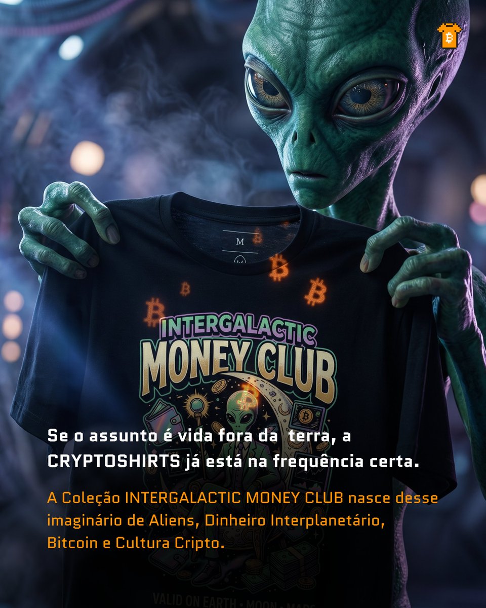 CryptoShirts_io's tweet photo. Se o assunto é vida fora da  terra, a CRYPTOSHIRTS já está na frequência certa.

https://t.co/cBLxhIAN5h https://t.co/y3n01fzKGv