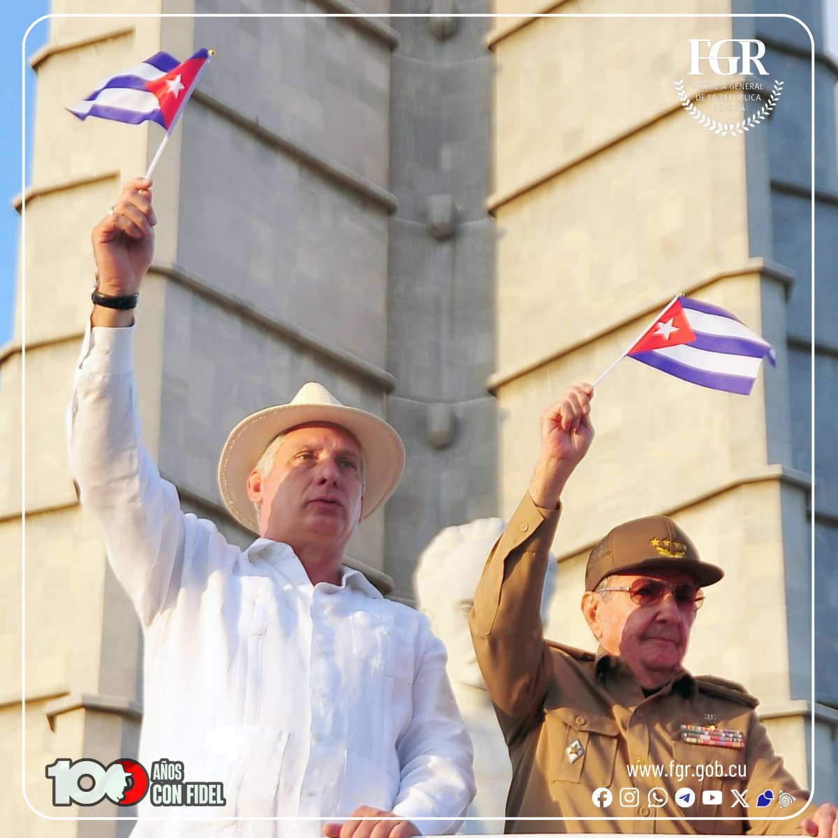 FGR_Cuba's tweet photo. #100AñosConFidel: «El primer comandante que sale a abrir un frente fuera de la Sierra Maestra es Raúl, y demostró notables capacidades de jefe y de organizador, un gran sentido de la responsabilidad, mucha firmeza revolucionaria»

#RaúlEsRaúl https://t.co/TSGS7jmVAX