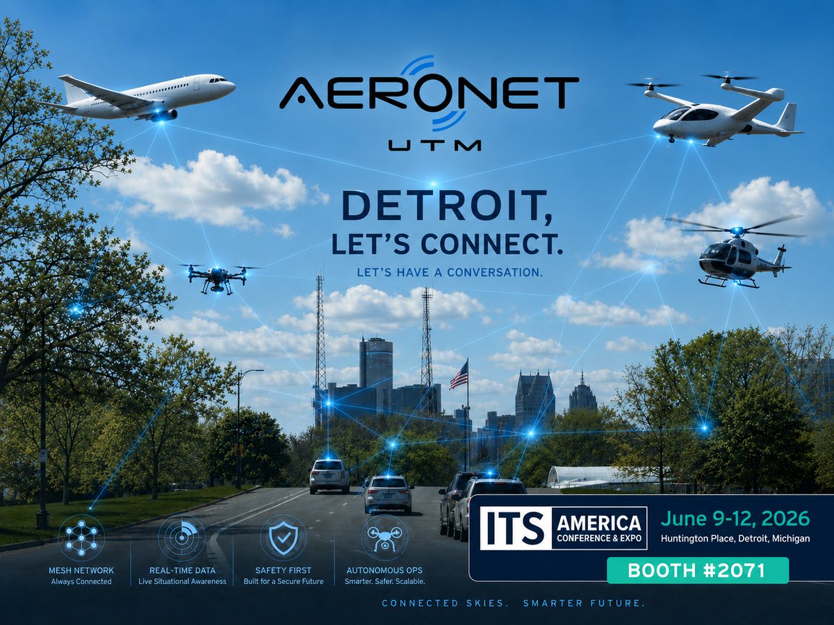 AeroNetUTM's tweet photo. The tech works. The pilots succeed. The data checks out.
So why is the gap between proof-of-concept and real deployment still so wide?
That's the real conversation at #ITSAmerica2026. We'll be in DetroitJune 9–12. Booth #2071 
#SmartInfrastructure #TransportationTech  #ITSAmerica https://t.co/79gaI7lLCU