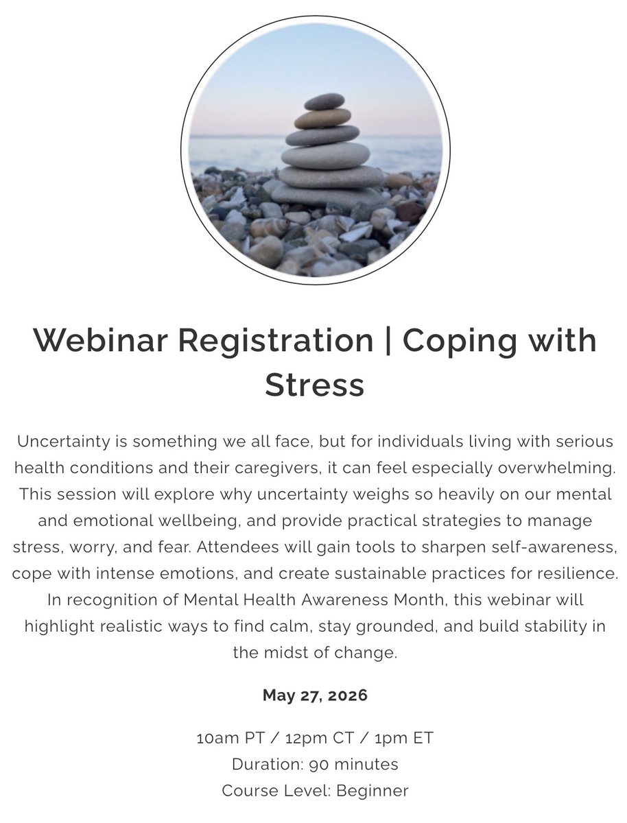 LungCAN's tweet photo. Join Triage Cancer for Coping with Stress: A Free Webinar for Patients &amp; Caregivers! 

Register here: https://t.co/R4kbToBSor

#MentalHealthAwarenessMonth #CopingWithStress #CancerSupport #CaregiverSupport https://t.co/ghwJb0lN0H