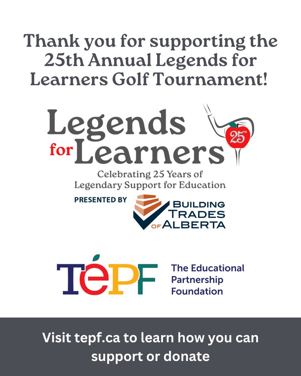 TEPFoundationAB's tweet photo. Buckle Vodka is back as a Drink Hole Sponsor for the 25th Annual Legends for Learners charity golf tournament. Always a crowd favourite, always delicious; can’t wait to sample their wares! 
This year's tournament is presented by Building Trades of Alberta. https://t.co/GvbsT3AONO