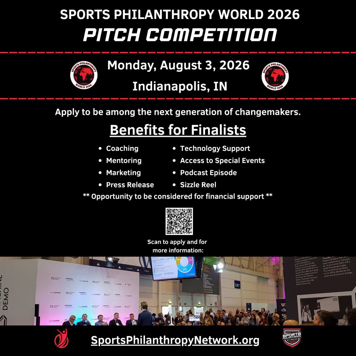 SportsPhilanNet's tweet photo. Is your nonprofit organization ready to scale to the next level?

Join us at Sports Philanthorpy World 2026 and submit your application to be part of our nonprofit Pitch Competition.

https://t.co/gHQdv0ZUft

#SportsPhilanthropyNetwork
#SportsPhilanthropyWorld
#SportsPhilanthropy
#Athletes
#Foundations
#Fundraising
#Impact
#Sports
#Philanthropy
#Community