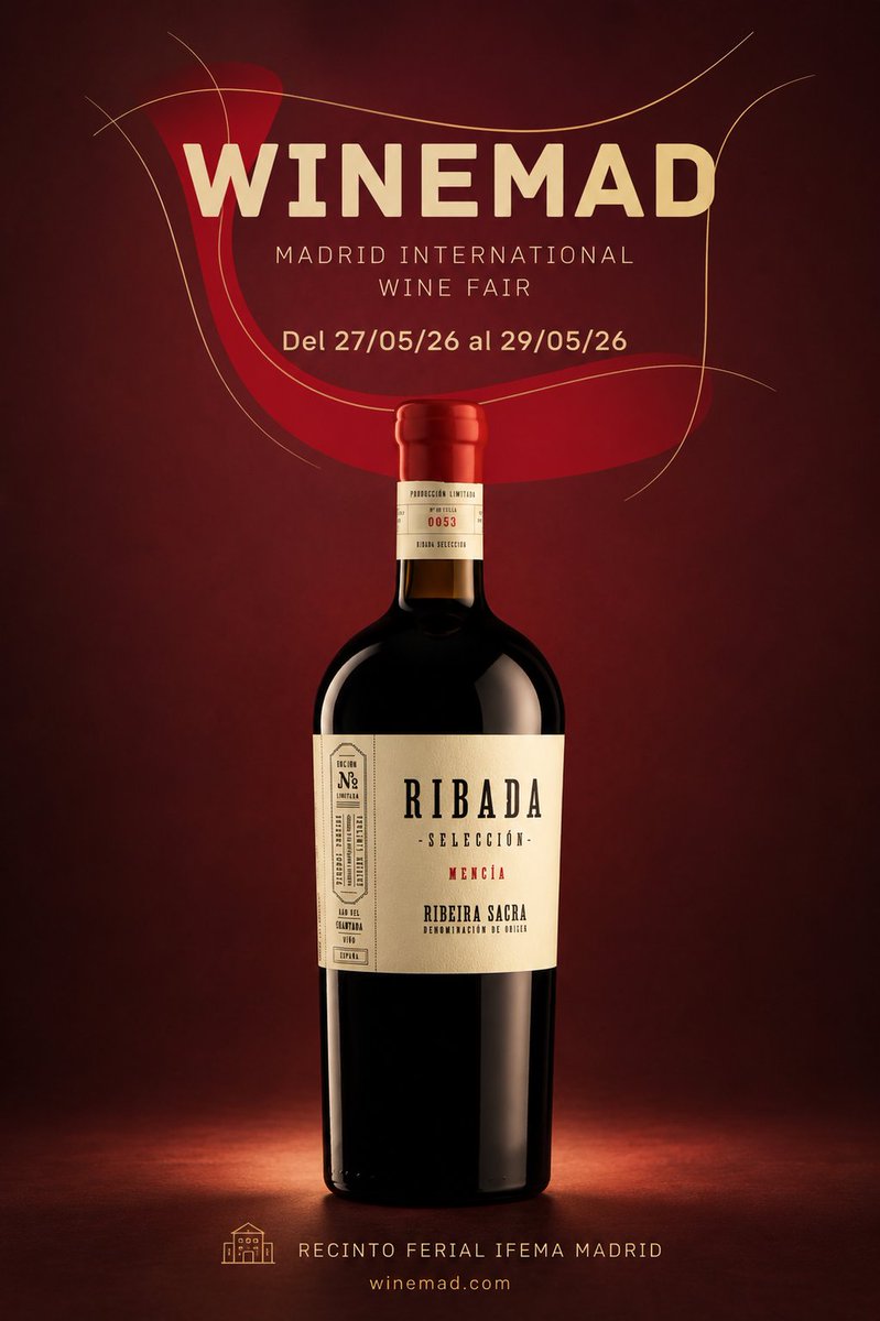 BodegaRibada's tweet photo. Bodega Ribada llega a #Winemad. Este miécoles, jueves y viernes. #RibeiraSacra #vinoscondenominacióndeorigen https://t.co/hDQAGH94fM