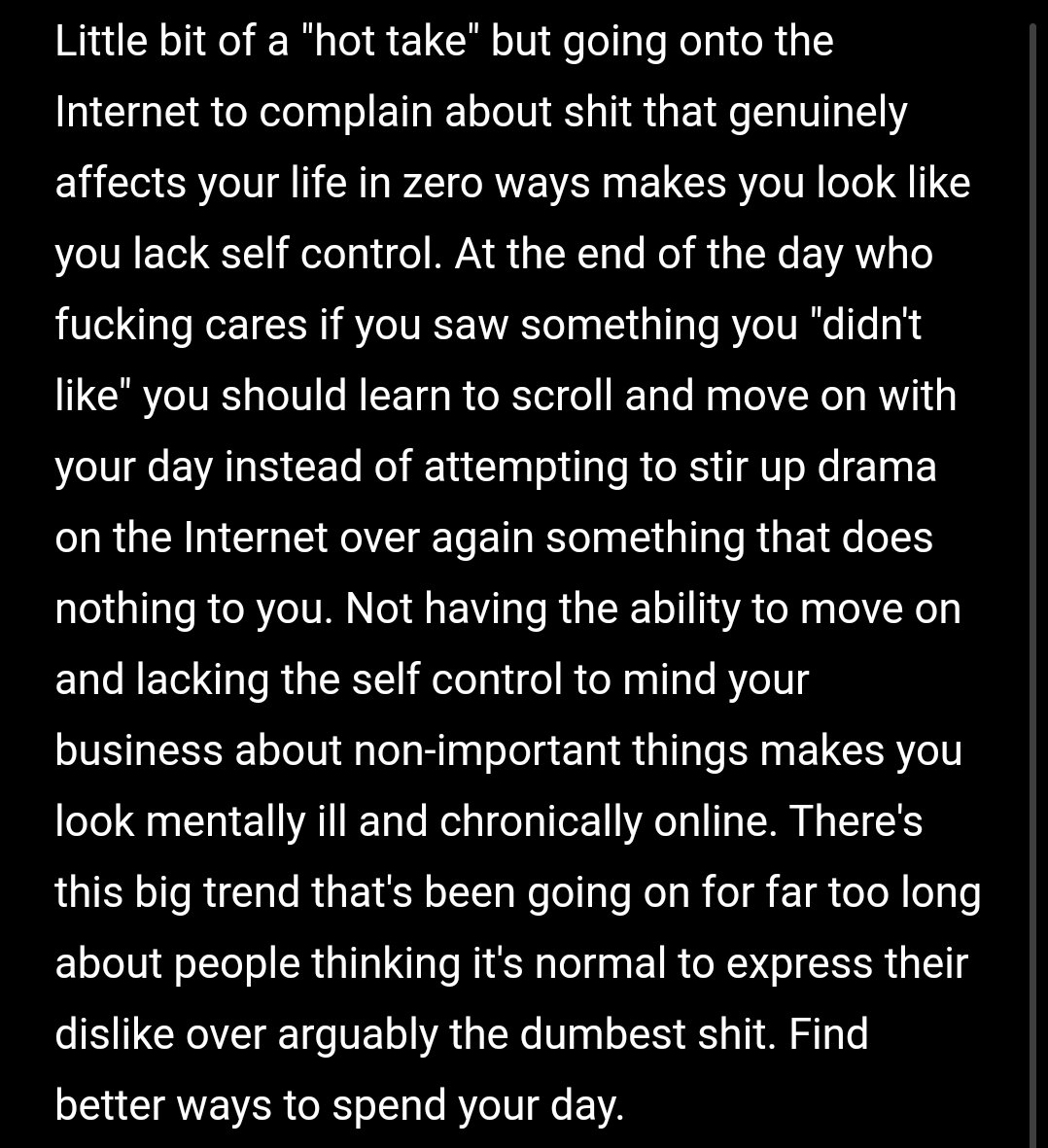 CalyNymph's tweet photo. 🤷‍♀️ idk man it's just stupid to complain about shit you don't like seeing...like stop seeking it out so much if you don't like it, you are free to just block things and move on like a normal person would. https://t.co/13AkAyVhJN