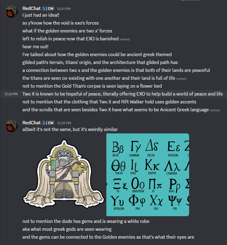 RedChat_'s tweet photo. just a thought on the golden enemies (since there's barely to no lore on them as of now) https://t.co/0ZaP4q7lBR