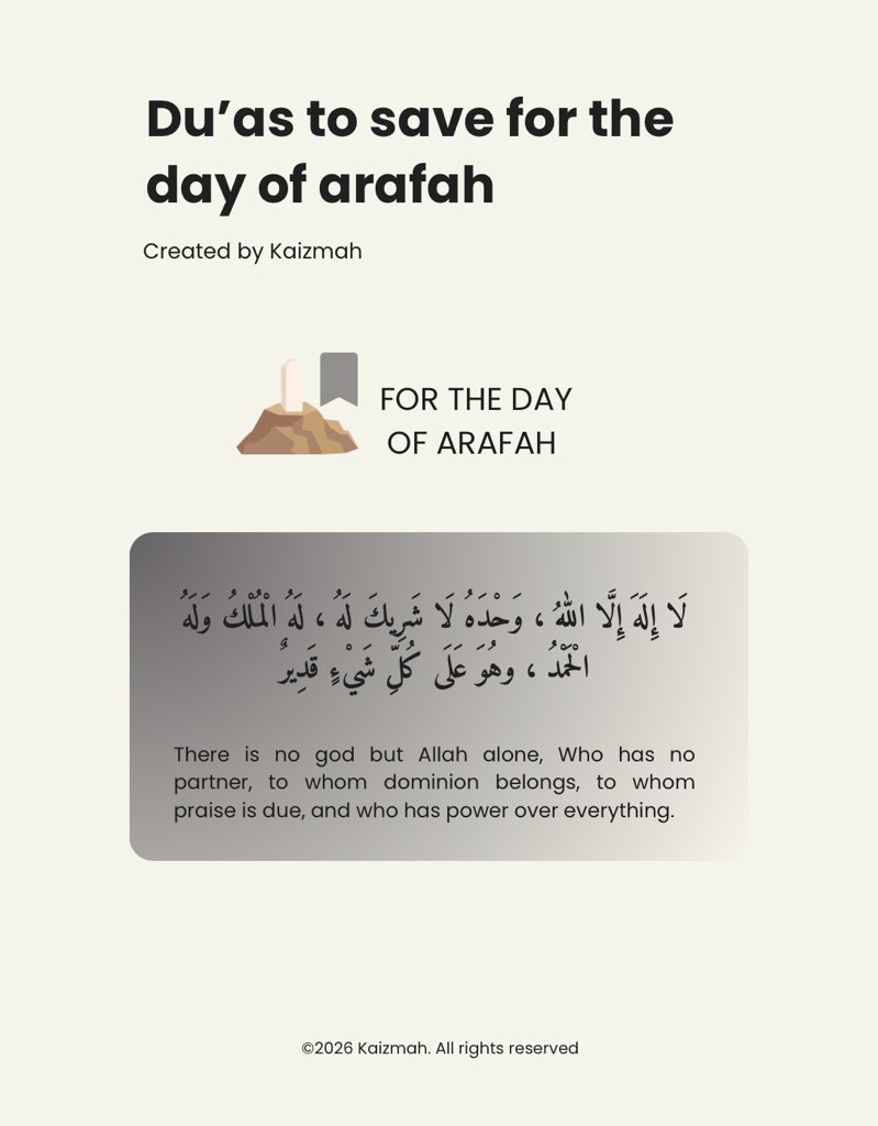 fvdimah's tweet photo. Du’as to Abe for the day of Arafat. 

Add them to your Du’a list https://t.co/eAwoWoUvkK