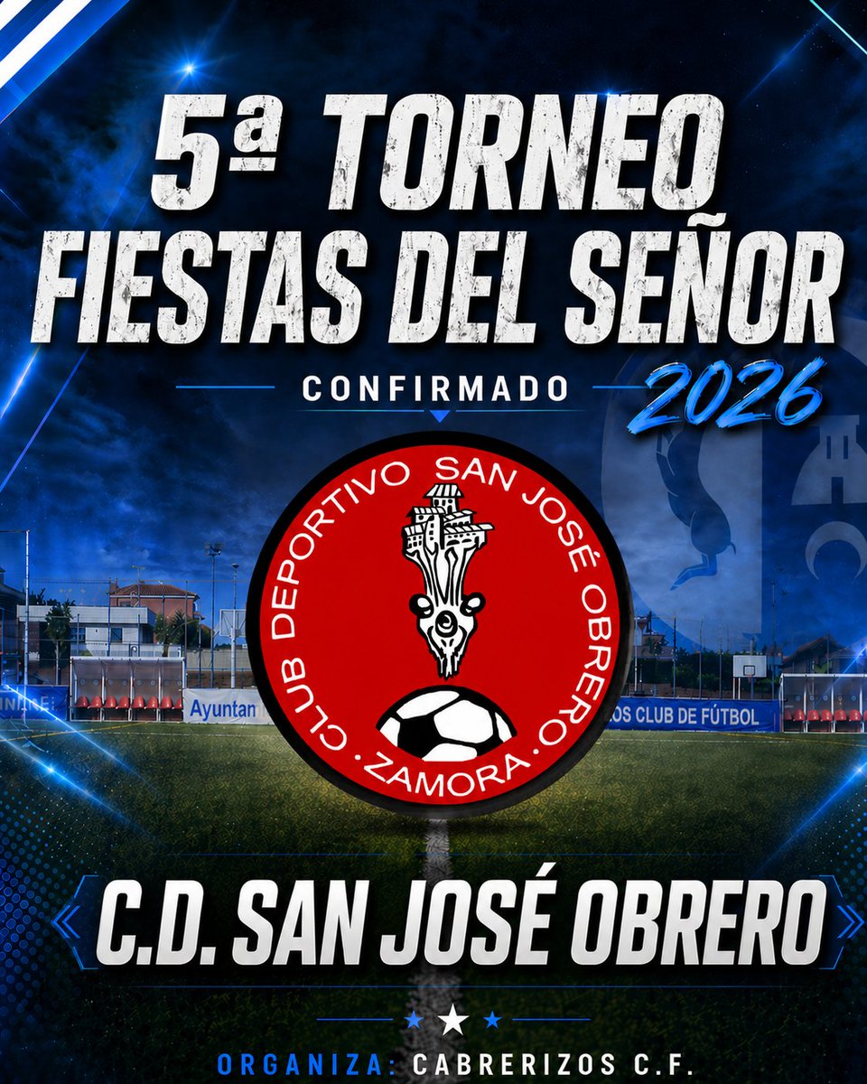 CabrerizosCF's tweet photo. 🏆 𝗡𝗨𝗘𝗩𝗢 𝗣𝗔𝗥𝗧𝗜𝗖𝗜𝗣𝗔𝗡𝗧𝗘 𝗖𝗢𝗡𝗙𝗜𝗥𝗠𝗔𝗗𝗢

El 𝗖.𝗗. 𝗦𝗮𝗻 𝗝𝗼𝘀𝗲́ 𝗢𝗯𝗿𝗲𝗿𝗼 se suma al 5º Torneo Fiestas del Señor 2026.

Un nuevo equipo confirmado para seguir dando nivel, emoción y competitividad a esta edición.

¡Bienvenidos al torneo! ⚽🔥 https://t.co/g1Wh526Hpc