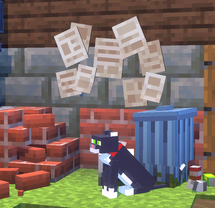 pleinair1212's tweet photo. 毎日新ブロック追加322日目【たくさんの張り紙】        
#Minecraft #Blockbench https://t.co/r2mLc0hXoY