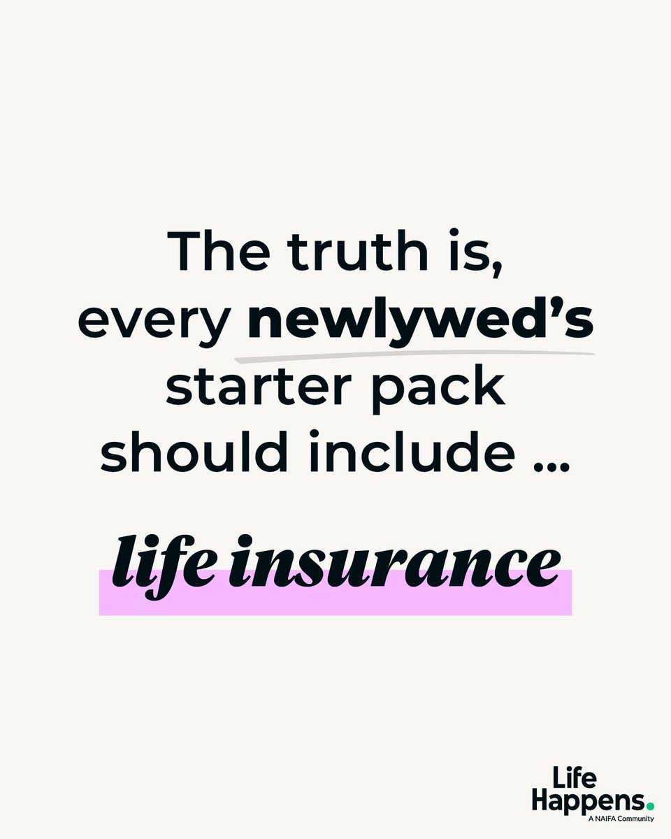 ProducersXL's tweet photo. Getting married this year? Make sure you
have the important conversation about life
insurance! (and we can help you do that).
#NAIFAProud #ThinkLifeInsurance #ProducersXL https://t.co/wY9At4pOHt