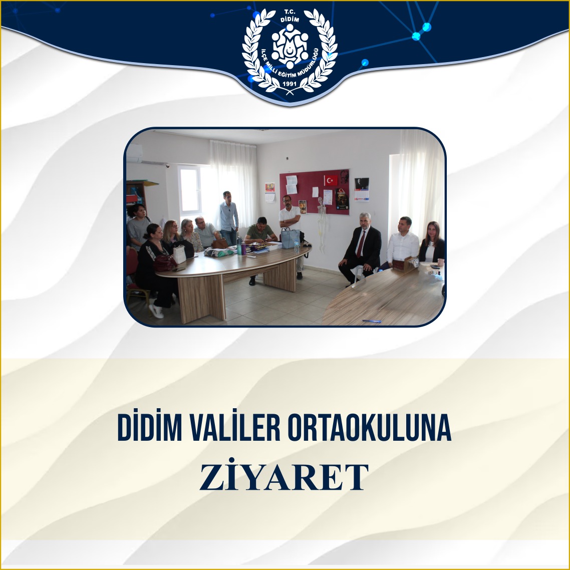 DidimMem's tweet photo. İlçe Milli Eğitim Müdürümüz Sayın Mustafa ÇALIŞKAN ve şube müdürlerimiz, Didim Valiler Ortaokulunu ziyaret ederek incelemelerde bulundular. Ziyaret sırasında Sayın Müdürümüz, öğrenci ve öğretmenlerimizle sohbet edip onlara başarılar diledi.
@tcmeb @Aydin_MEM @mu_caliskan https://t.co/YPFSSsrYcU