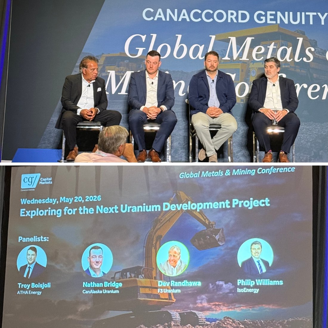 Pretium_Cap's tweet photo. Dev Randhawa joins panel in Henderson. Excellent overview of uranium sector.

Investors should ensure reasonable allocation to quality uranium names.

When uranium catches fire - it generates explosive returns.

#uranium #mining #juniormining #stockstowatch #stockstobuy #critcalminerals #preciousmetals #conference