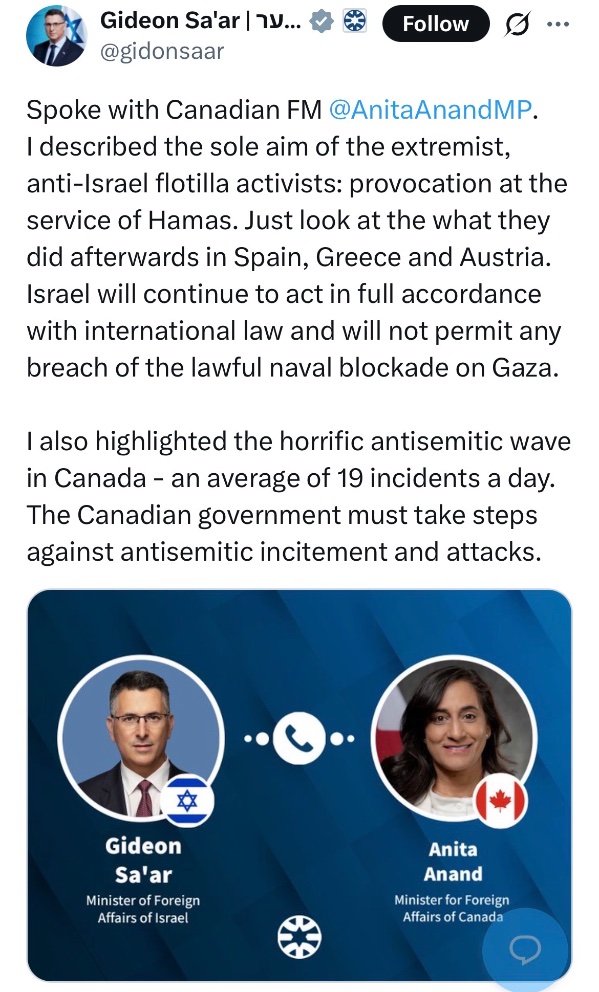 The world is a sick joke. Israeli officials can just openly blackmail ...