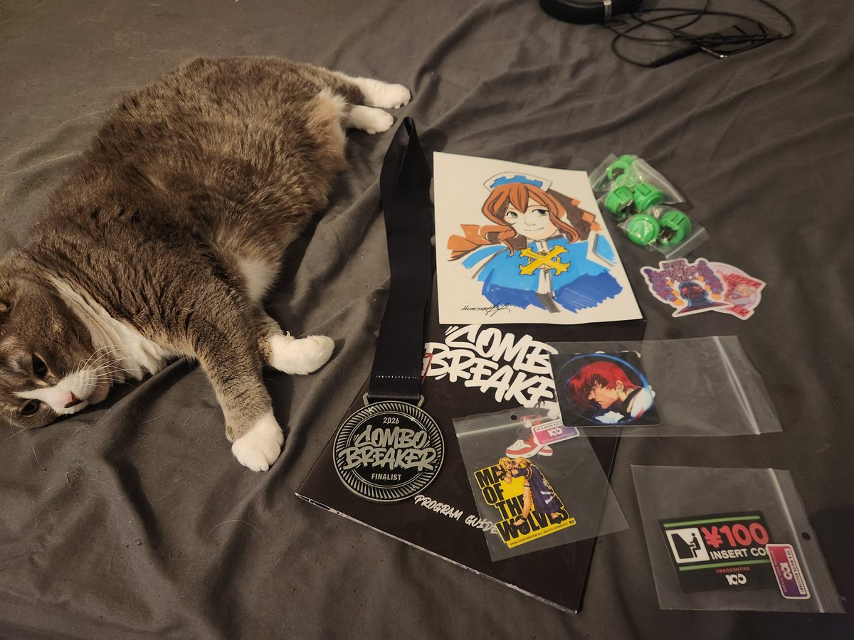 LEMH_physics's tweet photo. Combo Breaker was amazing as always, much love to all the homies and thanks for another amazing weekend.

Got 3rd in the Daemon Bride side tournament, the two sets I lost felt doable but I gotta lab and get better at managing meter, GGs to everyone I played! https://t.co/v3XnkeGRwW