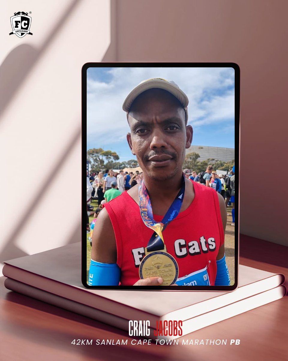 fatcats_ac's tweet photo. 𝐌𝐨𝐭𝐢𝐯𝐚𝐭𝐢𝐨𝐧𝐚𝐥 𝐌𝐨𝐧𝐝𝐚𝐲 ❤️🔥

A massive weekend for #FatCats at the Sanlam Cape Town Marathon!
Big ups to 𝐁𝐨𝐧𝐠𝐢 on the 10km Peace Run, and to 𝐂𝐫𝐚𝐢𝐠,𝐋𝐢𝐧𝐝𝐢,𝐍𝐨𝐦𝐚𝐦𝐩𝐨𝐧𝐝𝐨 &amp; 𝐀𝐲𝐚𝐧𝐝𝐚 for smashing their marathon PBs 👏🏾💪🏾

#FatCats #Redskipa❤️ https://t.co/JVhXYYuKaW
