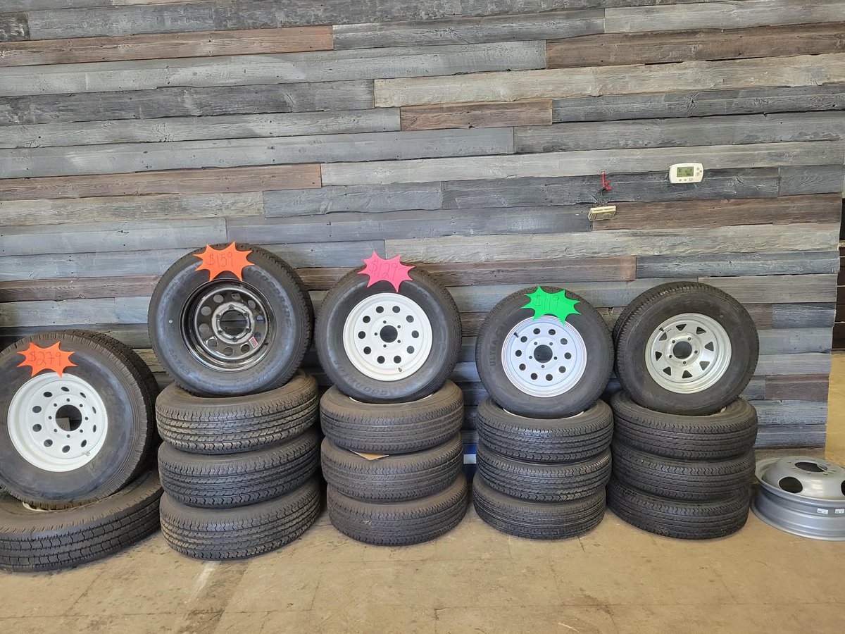 TRSPRINGALIGN's tweet photo. We also have a variety of trailer tires in stock!

Contact one of our specialists by phone (306)764-5958. Or come by our location to view. https://t.co/6l7t6nxcCL