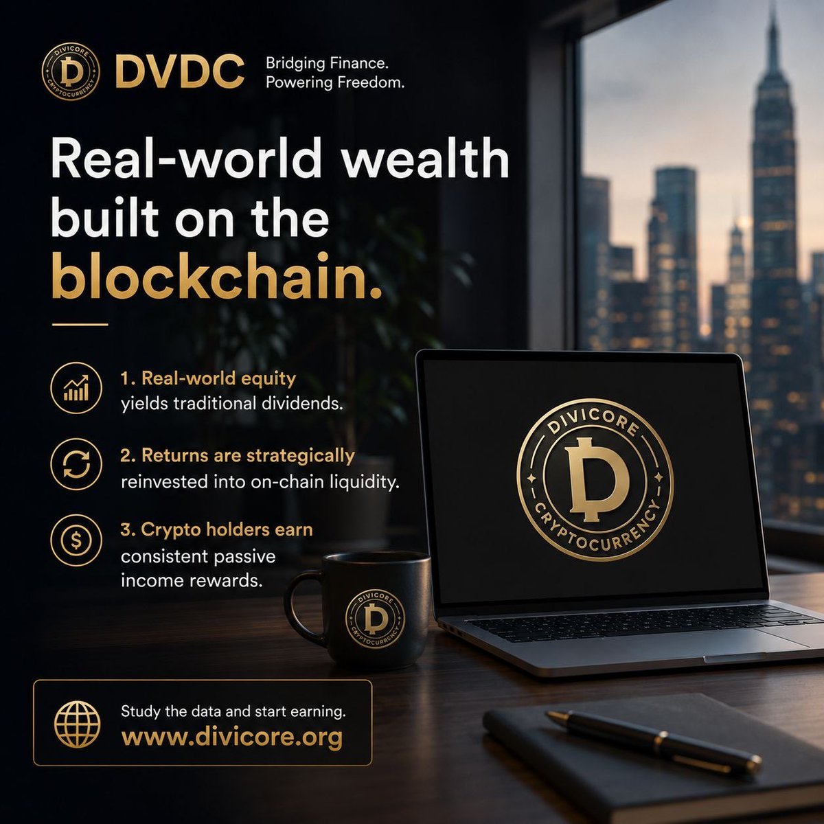 DivicoreDVDC's tweet photo. Looking for real-world wealth built on the blockchain?
#DVDC bridges the gap between traditional finance and #Web3.
Backed by a strong portfolio of established, dividend-paying stocks, this innovative digital asset redefines passive income.
How it works:
1๏ธโฃ Real-world equity yields traditional dividends.
2๏ธโฃ Returns are strategically reinvested into on-chain liquidity.
3๏ธโฃ Crypto holders earn consistent passive income rewards.
Itโs a sustainable, asset-backed flywheel creating steady cash flow. Ready to upgrade your portfolio? ๐
Study the data and start earning. Visit https://t.co/rBvCx7FX1i to know more about DVDC.
#DVDC #DiviCore #Crypto #BNB #DividendCrypto