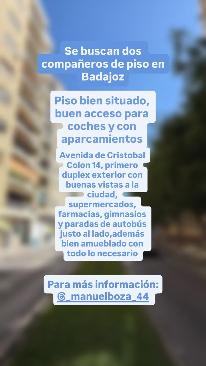 juanbf021's tweet photo. Se buscan 2 compañeros de piso en Badajoz https://t.co/cuHTsEN8s2