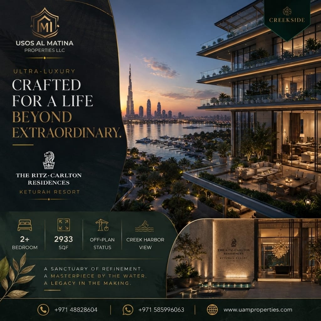 Usosalmatina's tweet photo. Crafted for a life beyond extraordinary. ✨ Discover off-plan ultra-luxury at The Ritz-Carlton Residences, Keturah Resort.
Details:📞+971 48828604
📱+971 585996063
🌐https://t.co/pgac7Vfy7s

#DubaiRealEstate #RitzCarlton #CreeksideDubai https://t.co/jw0teMY4e3