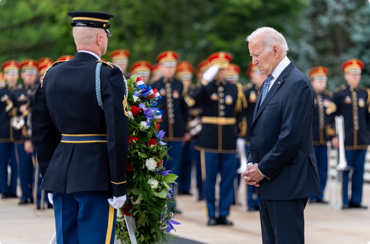 AlexButterfly01's tweet photo. President Joe Biden respects and values our soldiers, our veterans, our military. His own son Beau Biden served our country. Thank you to all our veterans, our soldiers, our military and their families who sacrifice and have sacrificed to keep America free. Blessed #MemorialDay https://t.co/WNV0IyxPCu