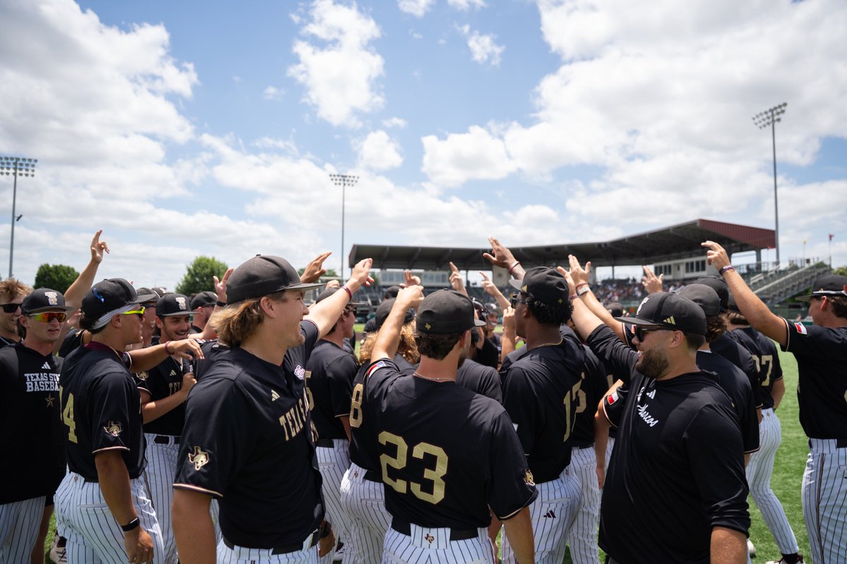 TxStateBobcats's tweet photo. LET'S DANCE BOBCAT NATION!

The Bobcats  will take on USC on 5/29 at 8 PM in the opening round of the College Station Regional! 

Tickets will go on sale to the general public at 10 AM on Tuesday, May 26: https://t.co/6jxH2lMjBN 🎟️

Get your gear at https://t.co/dzEtdfF7cE ⚾ https://t.co/Z4NeKPsIlI
