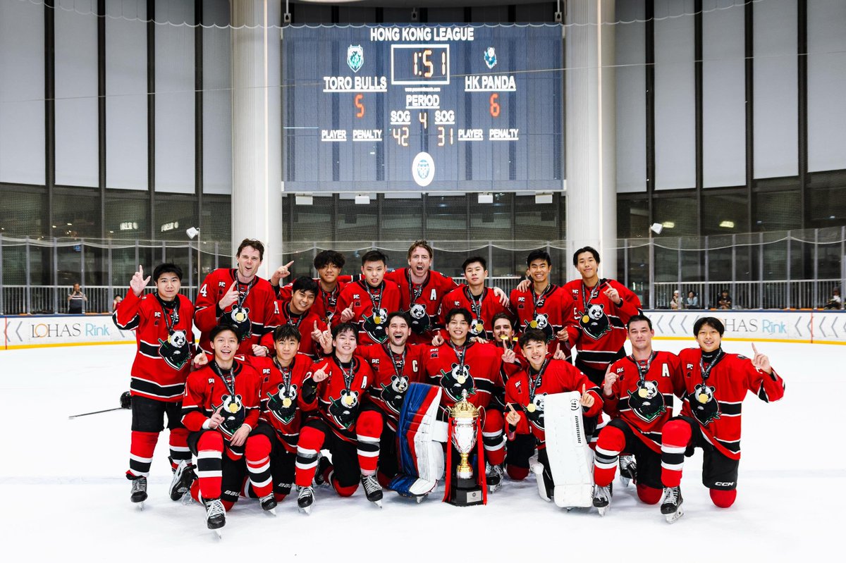 eurohockey's tweet photo. A goal by Latvian Alberts Kirsons in the overtime, after recovering from a 1-4 deficit, makes HK Panda the inaugural champions of the Hong Kong League, by defeating Toro Bulls 6-5 in the final
#hkpanda #hongkong #icehockey https://t.co/VBdhqdzYaz