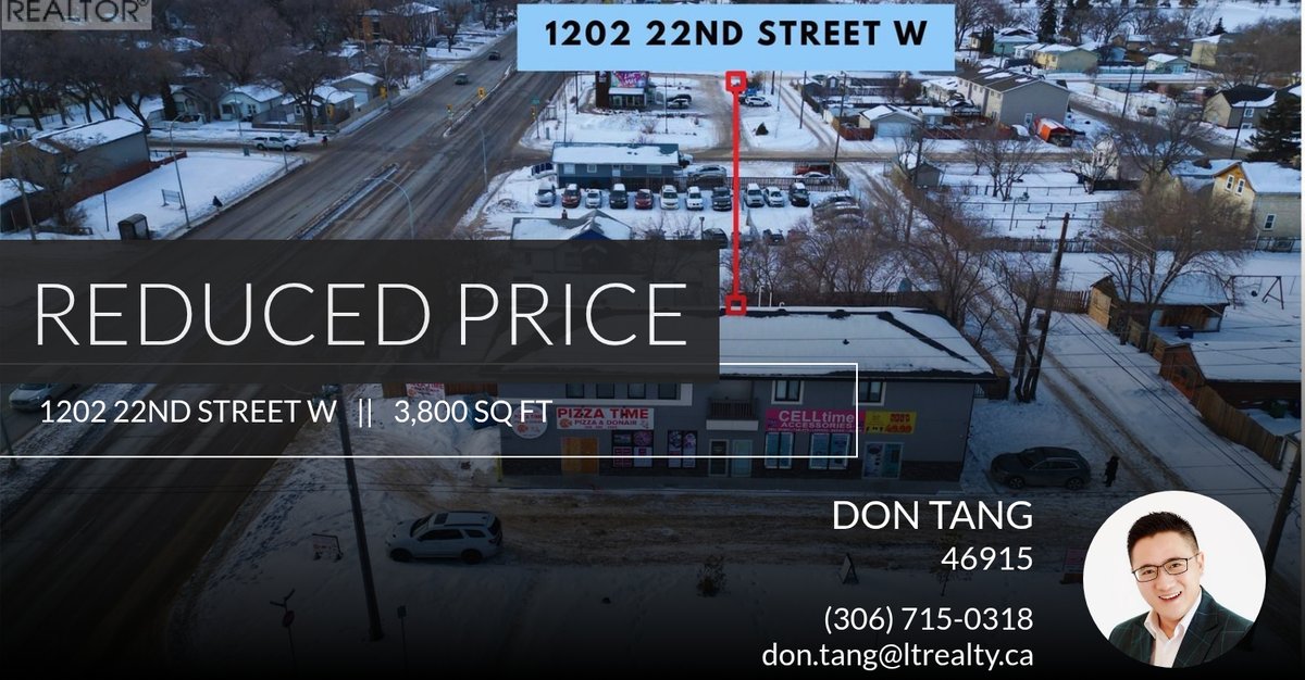DonTang14's tweet photo. 📍 Reduced Price 📍 This recently reduced home at 1202 22nd Street W in Saskatoon won't last long, so, don't wait to set up a showing! Reach out here or at (306) 715-0318 for more information!

Don Tang
REALTOR®
Team Lin&amp; Tang
C... https://t.co/3CFCzqGJuk https://t.co/fif4P3GTaL