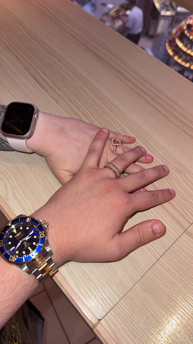 jimmerz97's tweet photo. got matching promise rings and an early bday present watch with my baby on a wonderful cruise with her family so thankful for my life💛🤎 https://t.co/UDZBxJzDqc