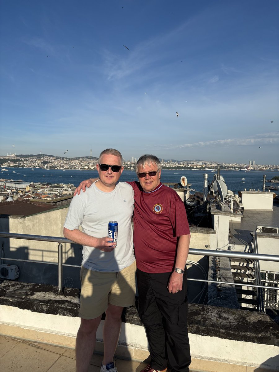 andycoles92's tweet photo. I’ve watched the Villa for over 45 years. Istanbul was the best ever. Special few days with my Dad and mates that will live long into the memory. The Villa 💜💙 https://t.co/xI9Gg2FkKz