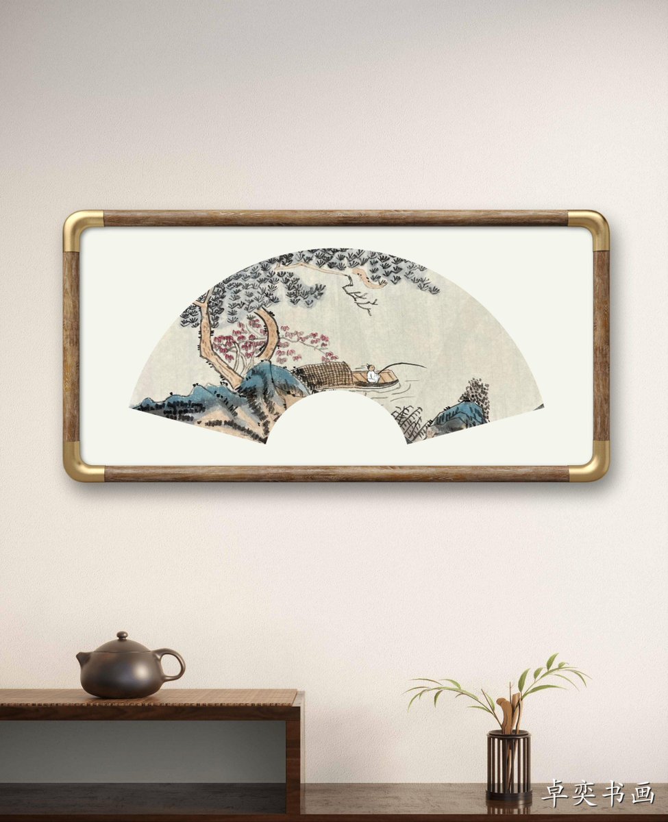 DeAnthCalhoun's tweet photo. Explore a tiny ink landscape painting and feel the quiet charm of traditional East Asian art today—perfect for a 10-minute creative break.， https://t.co/I7DkxXypPi