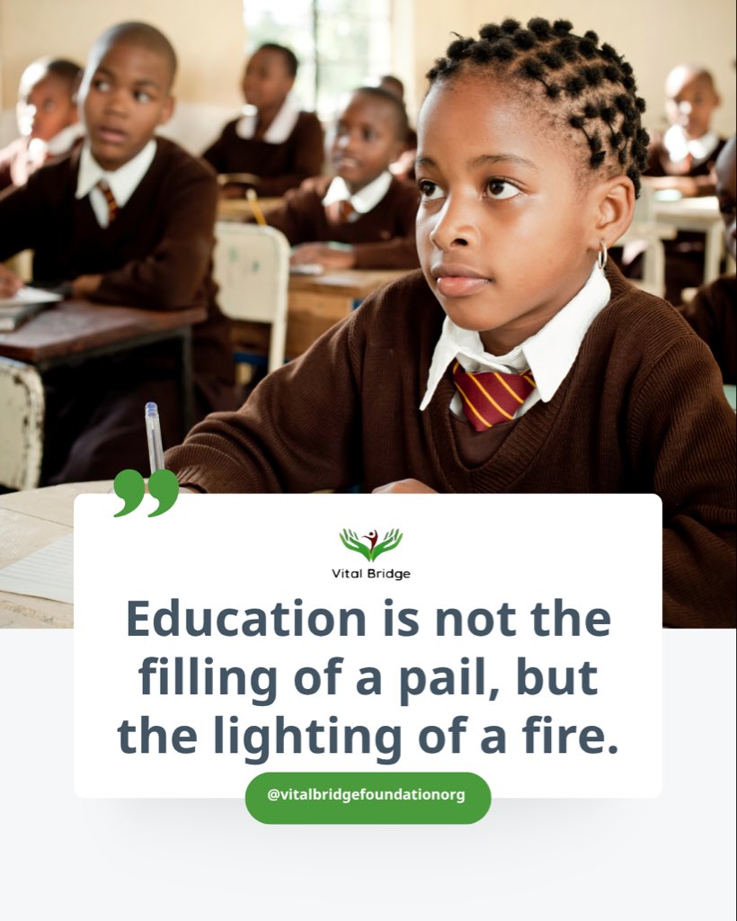 vitalbridge_'s tweet photo. At Vitalbridge Foundation, we believe that school is more than just a destination; it is the spark that ignites a lifetime of potential. 

Our mission is to move beyond rote learning and provide the resources that allow every child’s inner fire to burn bright.

Happy new week!❤️ https://t.co/x7vm42niuJ