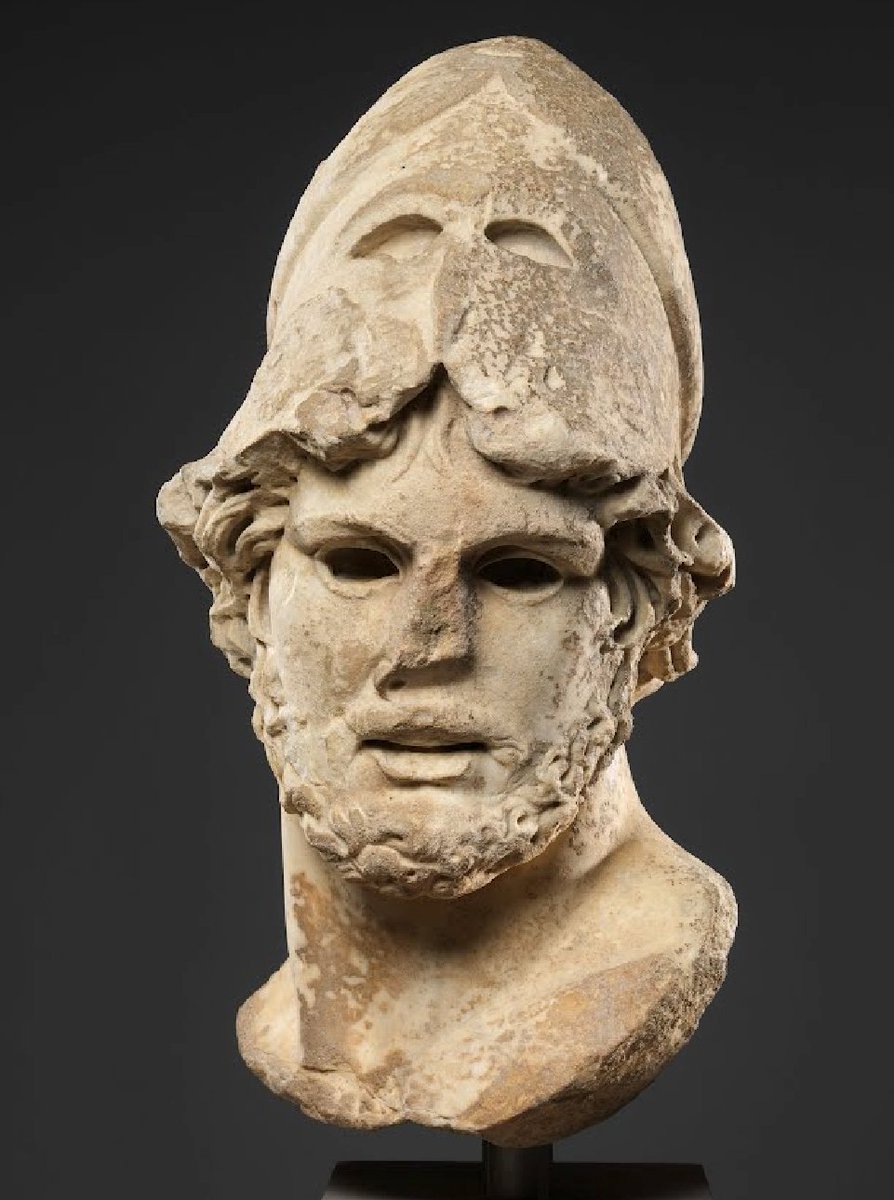 resclassicae's tweet photo. Marble head of a Greek general, 1st–2nd century AD, The Metropolitan Museum of Art. https://t.co/Lqri8yLUrX