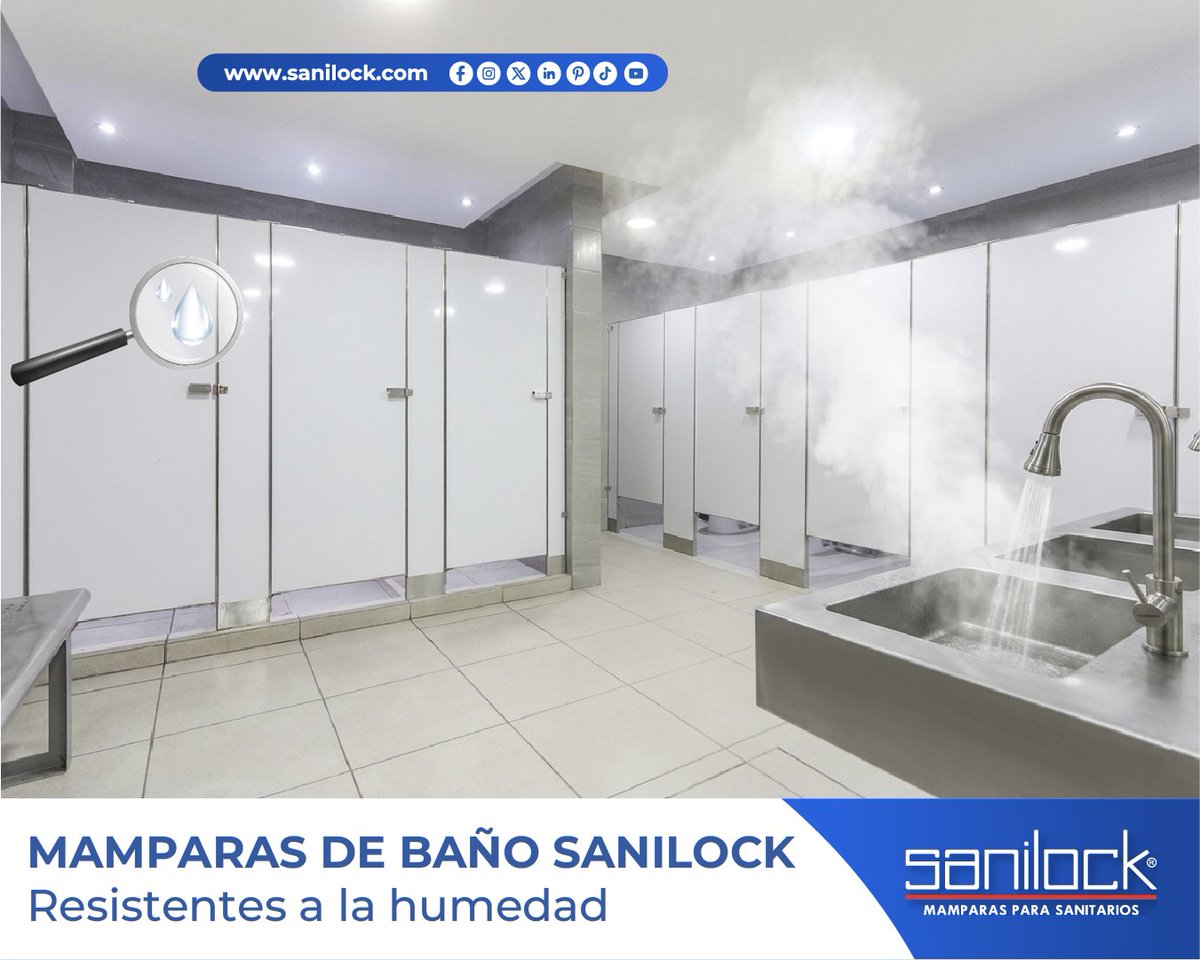 sanilock's tweet photo. La humedad es parte del día a día en los sanitarios públicos… por eso el material sí importa.
Nuestras mamparas están fabricadas en acero inoxidable, un material resistente, durable y pensado para soportar ambientes húmedos y de alto tráfico.

#Mamparas #SanitariosPúblicos https://t.co/Ylt0qhgp65