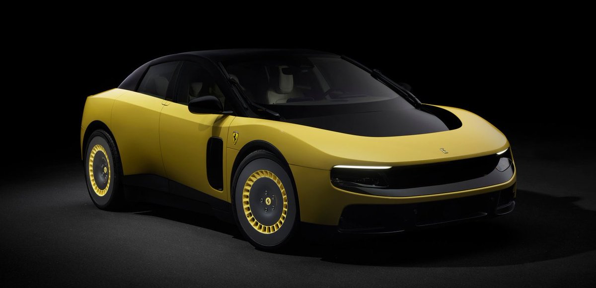 niccruzpatane's tweet photo. This is the exterior design of Ferrari’s first all-electric vehicle. 

The Ferrari Luce. 

I can’t believe this is real. Expected cost is around ~$650K, with deliveries beginning October 2026. https://t.co/lWckXyObYG