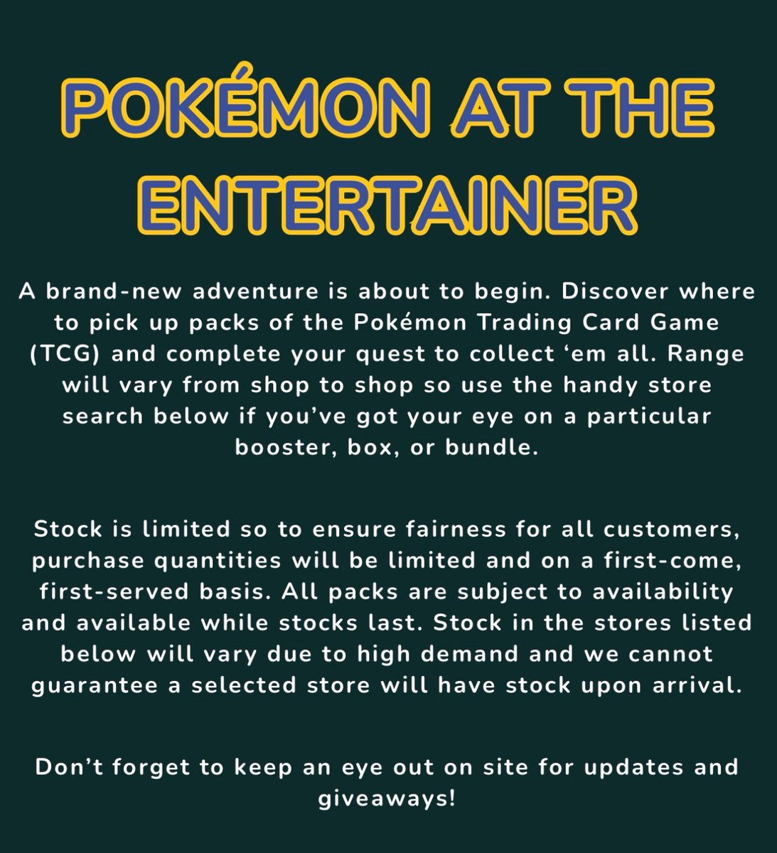 PokéMart UK - Restock Alerts tweet media