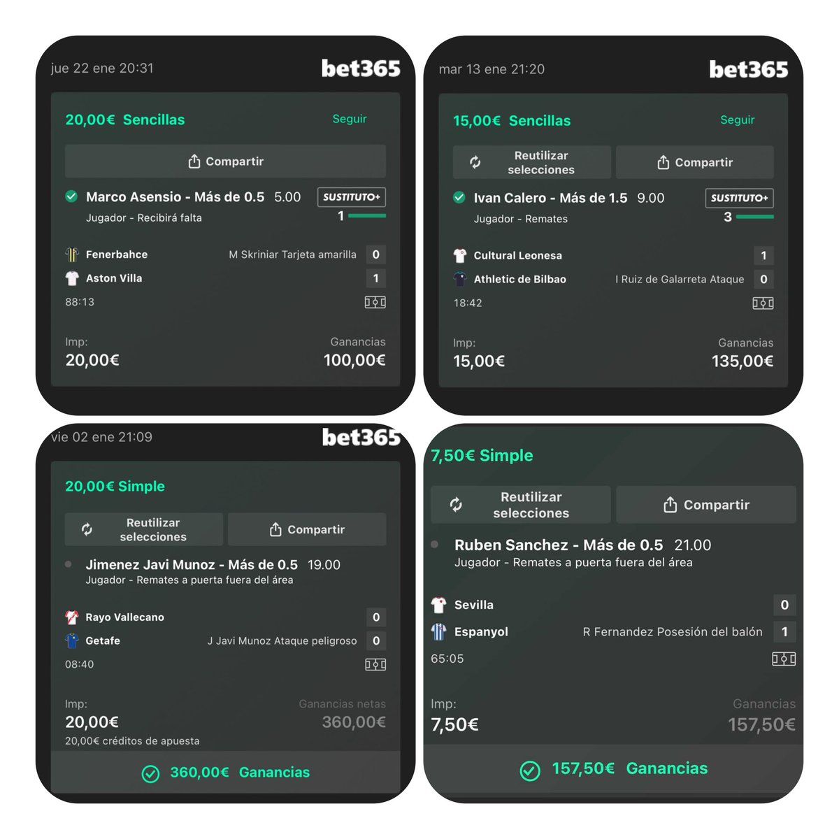 tipstaruuu's tweet photo. Temporada 2025/26 finalizada ✅

Han sido unos meses increíbles desde que abrí el canal. 

📲 https://t.co/CMYLA8Oe8Z

Han salido muchísimos verdes pero sin duda estos han sido mis favoritos 💚

Gracias a todos los que habéis estado apoyando desde el principio, esto solo acaba de empezar 🙌

Cerramos la temporada en +70uds 🔥