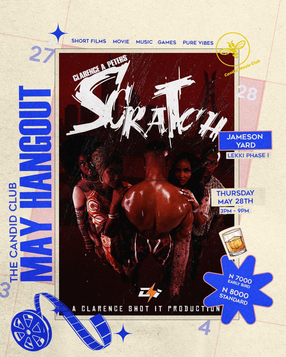 Dayosaidso's tweet photo. So my film club is collaborating with @ClarenceShotIt next Thursday for the screening of his short film ‘Scratch’ 

We watch movies, discuss them, play games and connect. 

It’s another dope community I manage 

Tap in if this is your vibe 😋🫶🏾

https://t.co/Re8wSE2EaB https://t.co/NviUvXN1ya
