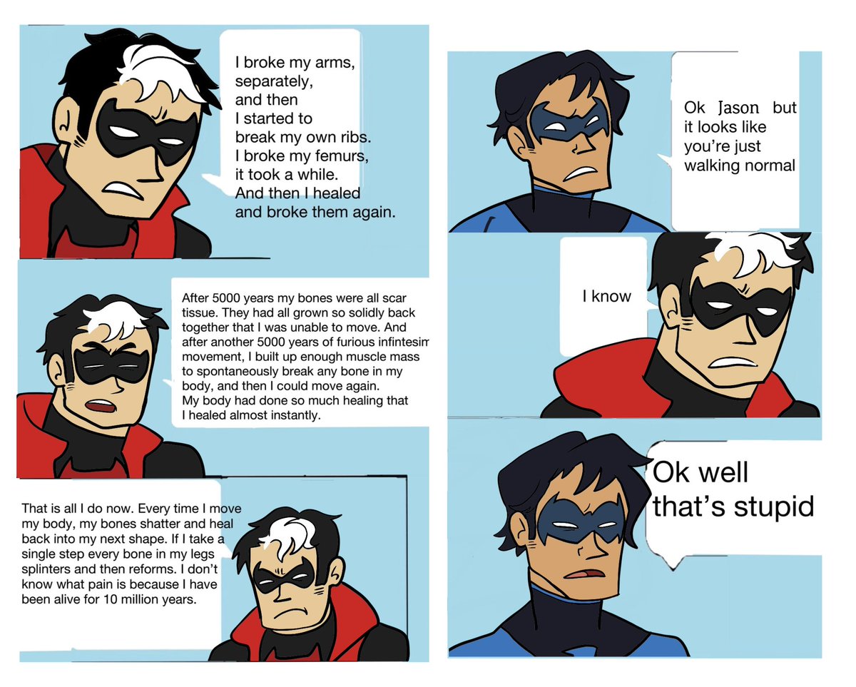 GorosukeMajigen's tweet photo. Ok well that’s stupid #redhood #nightwing #dc #thisisstupid https://t.co/LQsy94XWf5