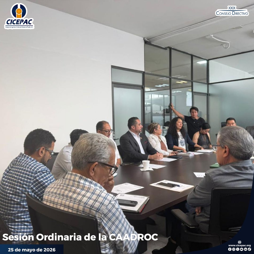 cicepac's tweet photo. El CICEPAC presente en la Sesión Ordinaria de la CAADROC.

#IngenieríaCivil #Puebla https://t.co/Ec1Qr23qUM