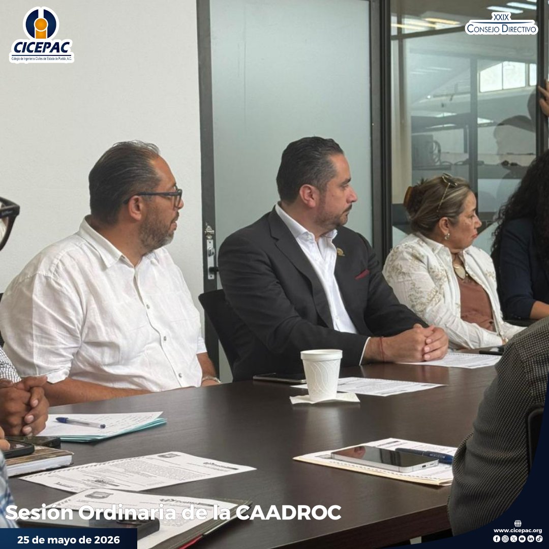 cicepac's tweet photo. El CICEPAC presente en la Sesión Ordinaria de la CAADROC.

#IngenieríaCivil #Puebla https://t.co/Ec1Qr23qUM