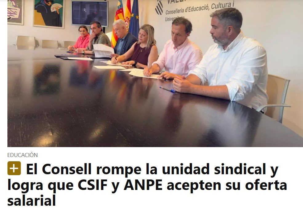 kayaya19's tweet photo. Miente @GVAeducacio y mienten @ANPECV y @CSIFCV porque hasta enero de 2028 (si no te has jubilado o no te has muerto) no cobrarás esos 200 euros (ligados al IPC los 50 euros finales, lo que viene a ser 1,50 euros mensuales)
A Partir de hoy los docentes valencianos NO son los mejor pagados de España @ppcv y lo de los días de libre disposición, ejem ejem tienen trampa.
