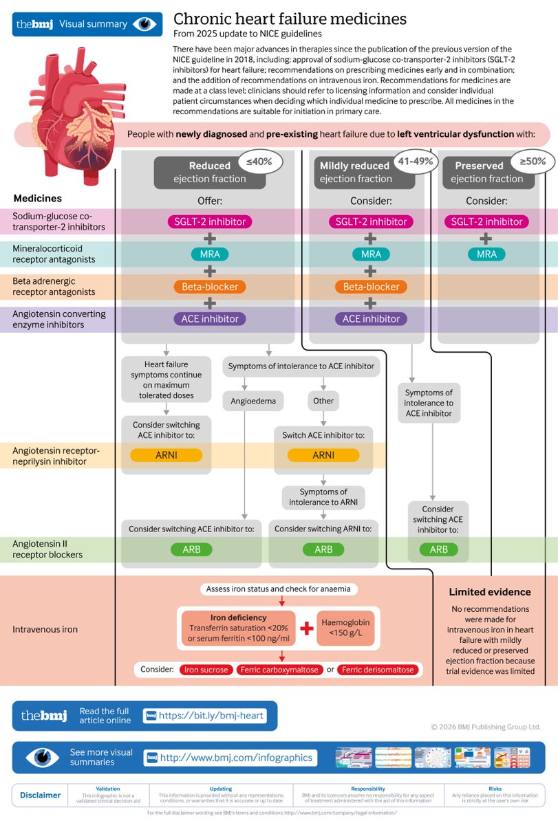 carlos1184's tweet photo. 🫀🫘Insuficiencia cardíaca crónica en adultos: diagnóstico y tratamiento: resumen de la guía actualizada del NICE. March 11, 2026

El mejor es el iSGLT2 💊

doi: 10.1136/bmj.s266 https://t.co/ozLbqsW3Wh