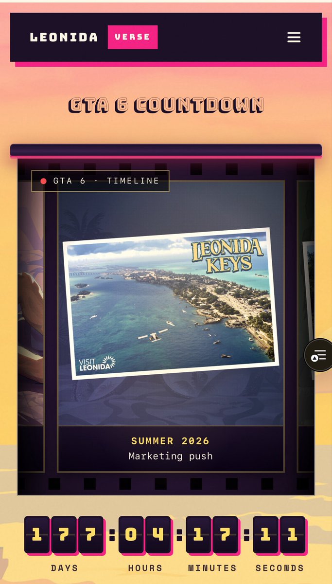 LeonidaVerse's tweet photo. What’s the innovative feature you think Rockstar will drop in GTA 6?

I’m betting on two things.

1. A dynamic in-game social network where you find missions, track events and see a live heatmap (Snapchat-style) showing where the action is popping off in Vice City right now. 

2. A world that actually REMEMBERS your actions. Stores you robbed stay closed, neighborhoods react to your reputation, NPCs recognize your face days later. Persistent consequences at a scale we’ve never seen. 

#GTA6 J-177