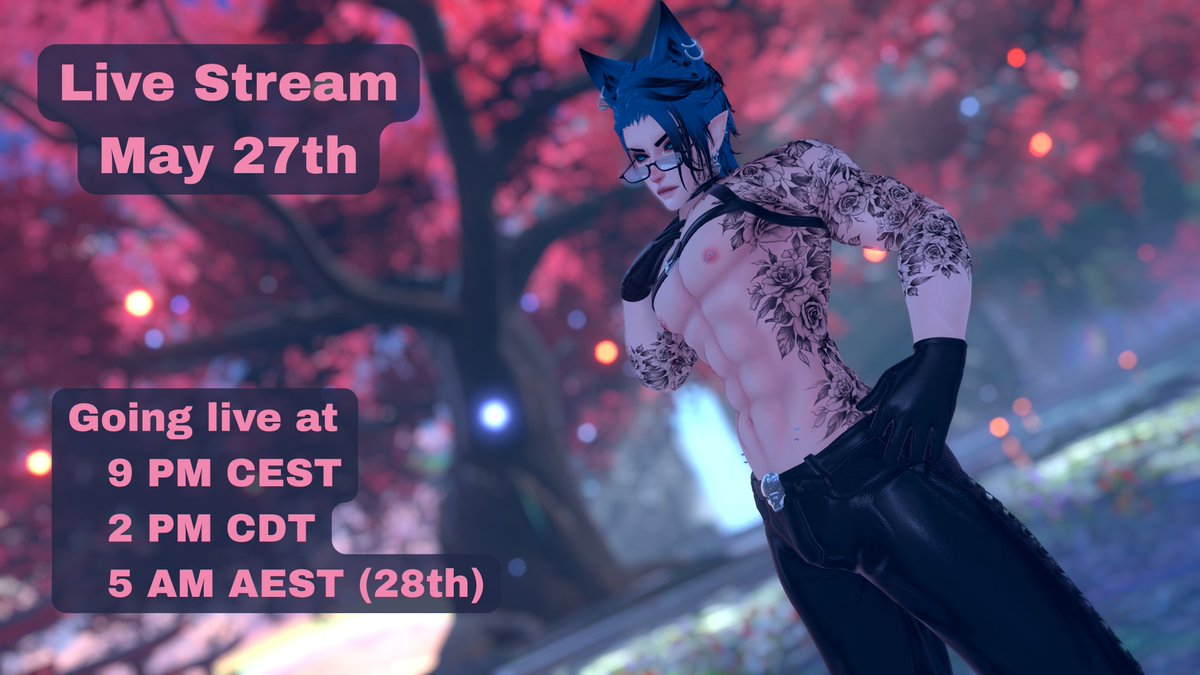 Mex_Unveiled's tweet photo. Enjoy the last moments of spring with me with the last stream of May, before the swimsuit season starts~🌷

May 27th, going live at
🌸9 PM CEST
🌸2 PM CDT
🌸5 AM AEST (28th) https://t.co/DaQtLuN08M